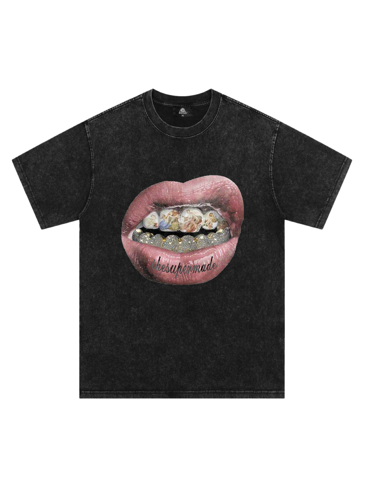 PrimeMasc Artistic Lips Graphic T-Shirt – Fashionable Cotton Short-Sleeve Tee for Everyday Wear