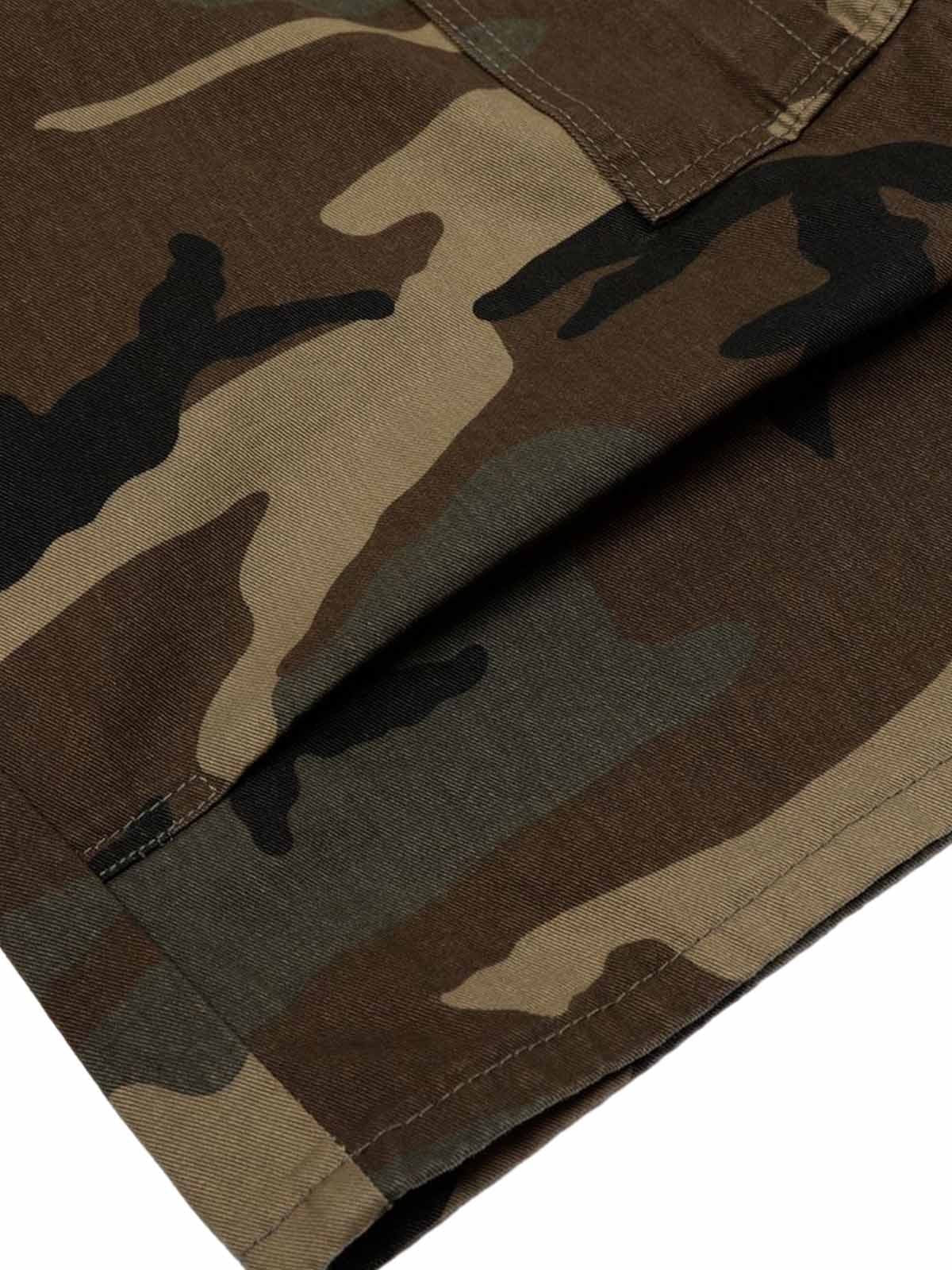 Unisex Camouflage Cargo Culottes with Side Pockets – Casual Outdoor Pants for Spring and Summer