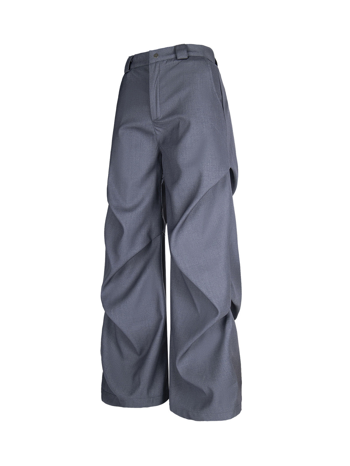 Men’s Wide-Leg Trousers, High Waist Cotton Blend Pants with Pleated Front and Pockets – All-Season Wear