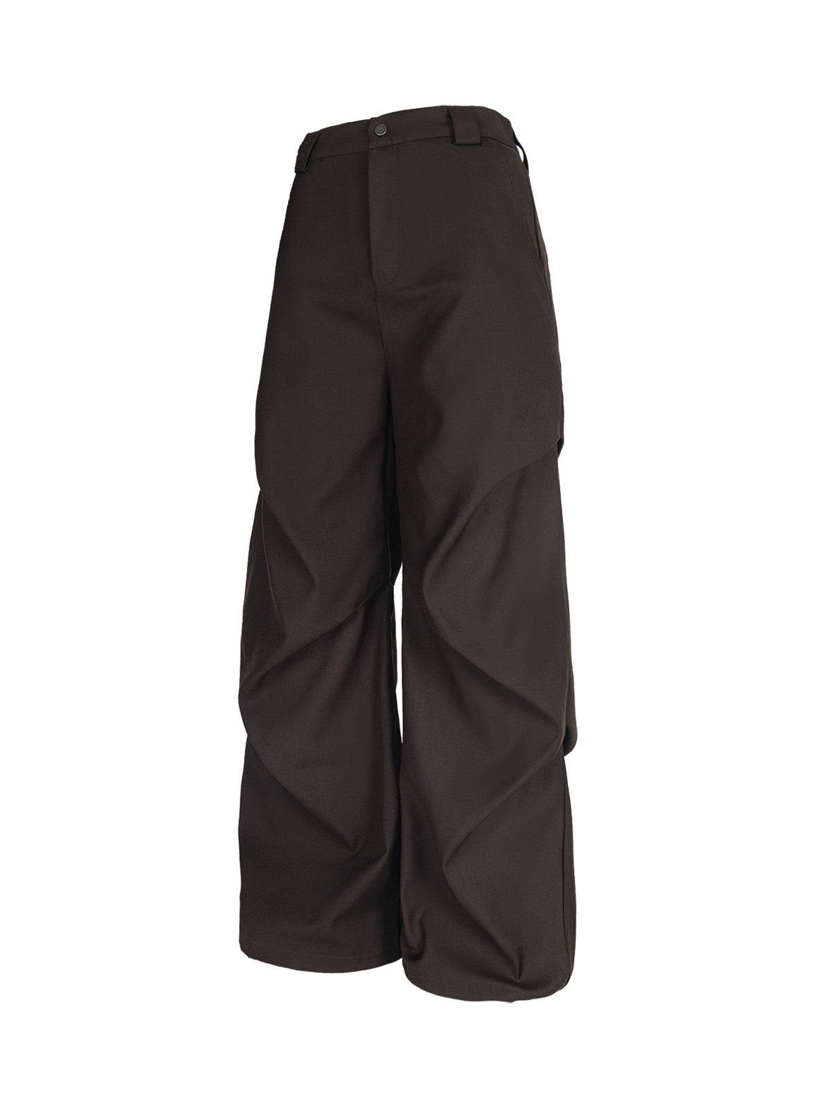 Men’s Wide-Leg Trousers, High Waist Cotton Blend Pants with Pleated Front and Pockets – All-Season Wear