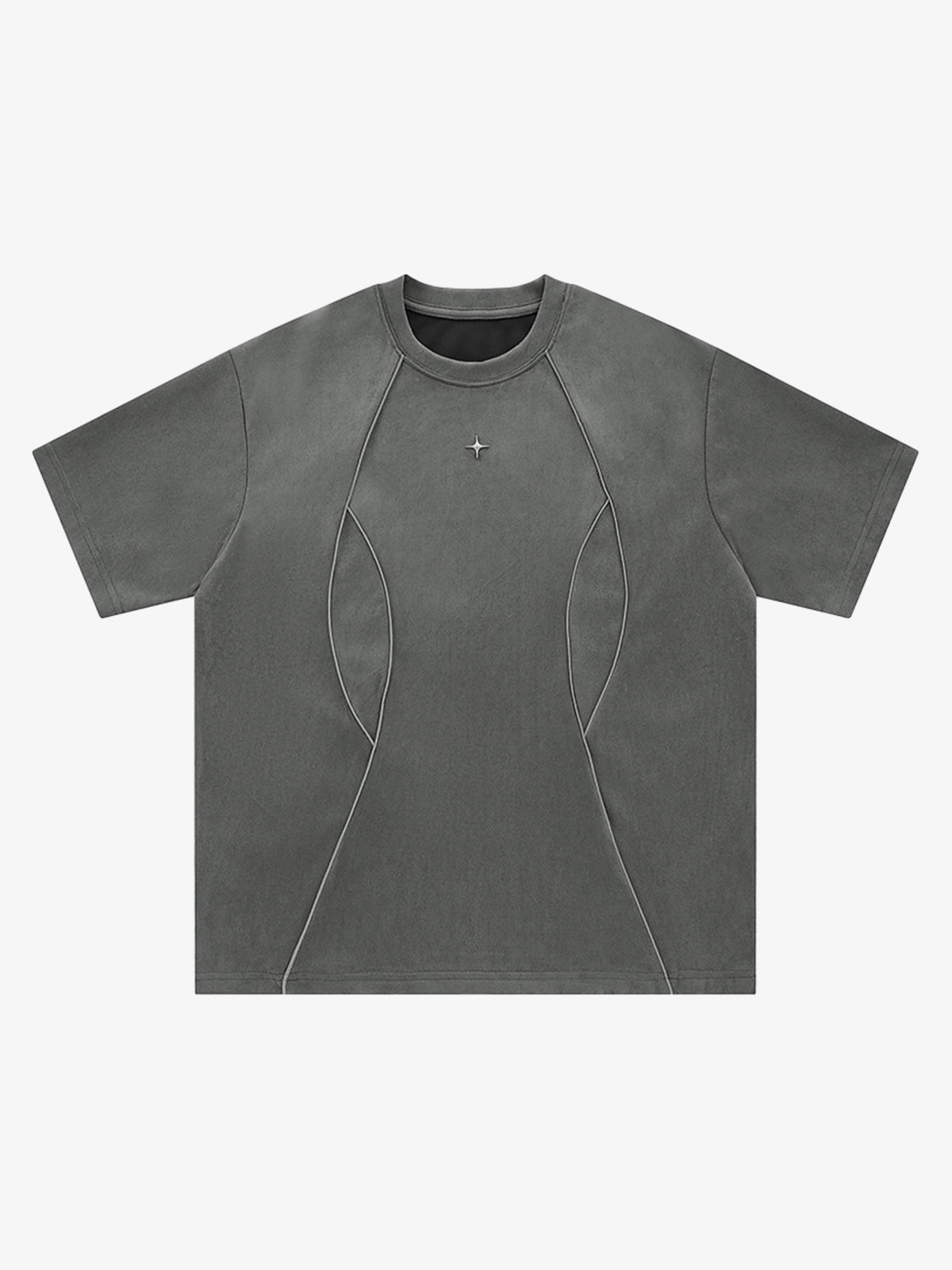 PrimeMasc Oversized T-Shirt with Unique Stitching Design – Casual Streetwear Tee for Men