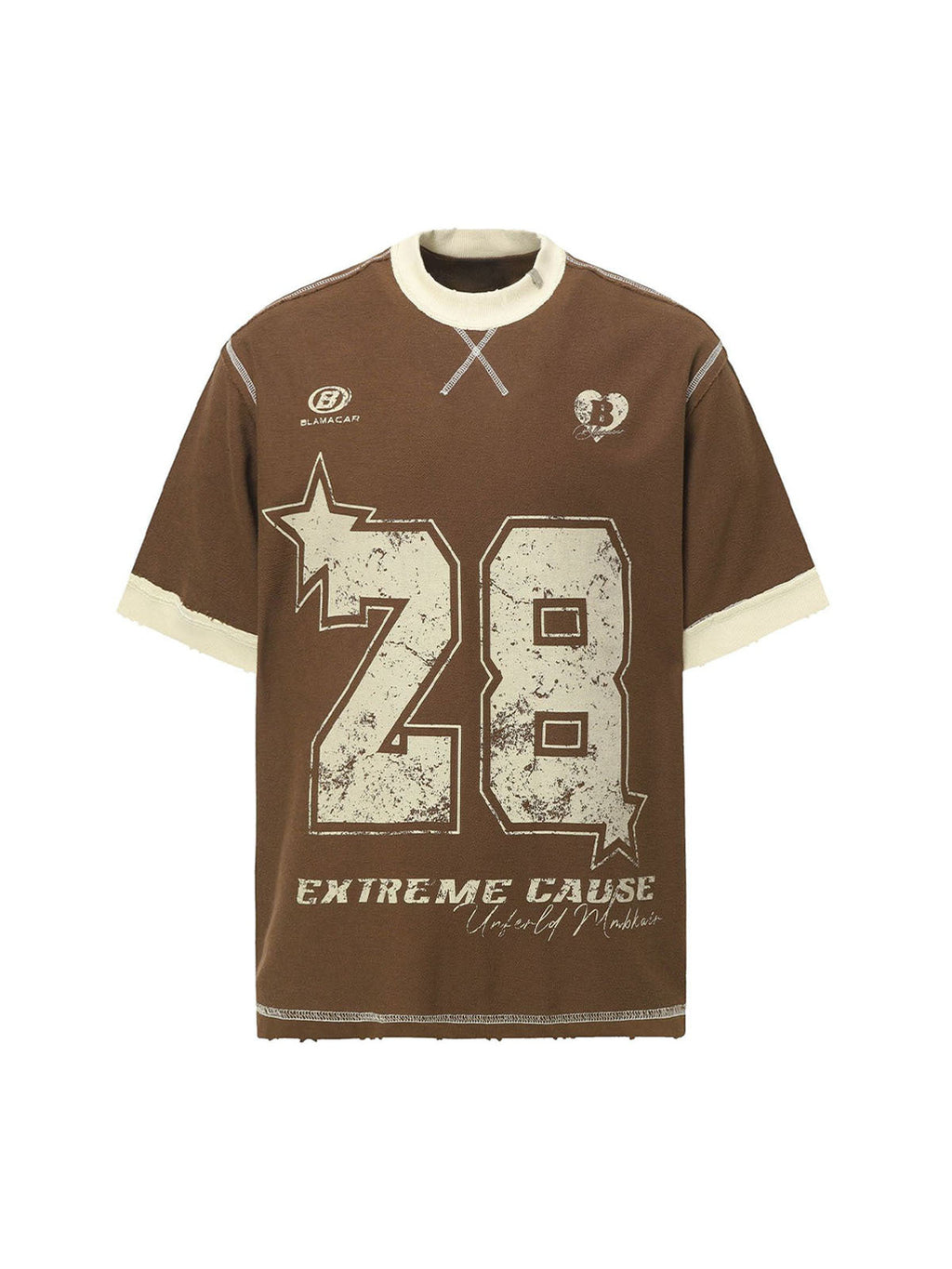 PrimeMasc Distressed Graphic T-Shirt for Men – Casual and Sporty Streetwear Tee for Spring and Summer
