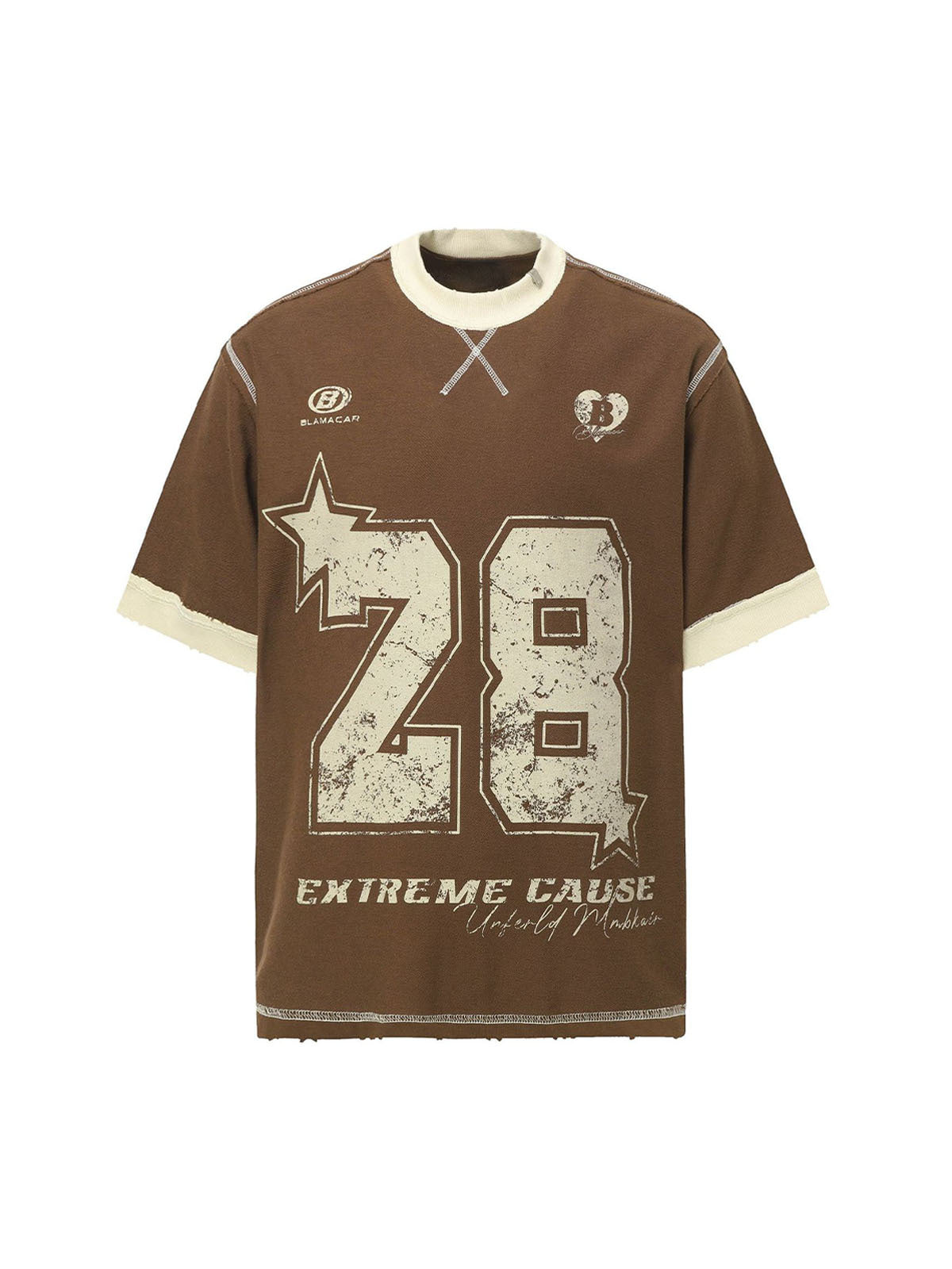 PrimeMasc Distressed Graphic T-Shirt for Men – Casual and Sporty Streetwear Tee for Spring and Summer