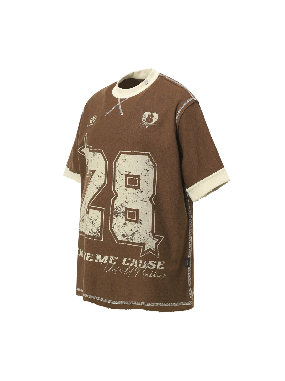 PrimeMasc Distressed Graphic T-Shirt for Men – Casual and Sporty Streetwear Tee for Spring and Summer