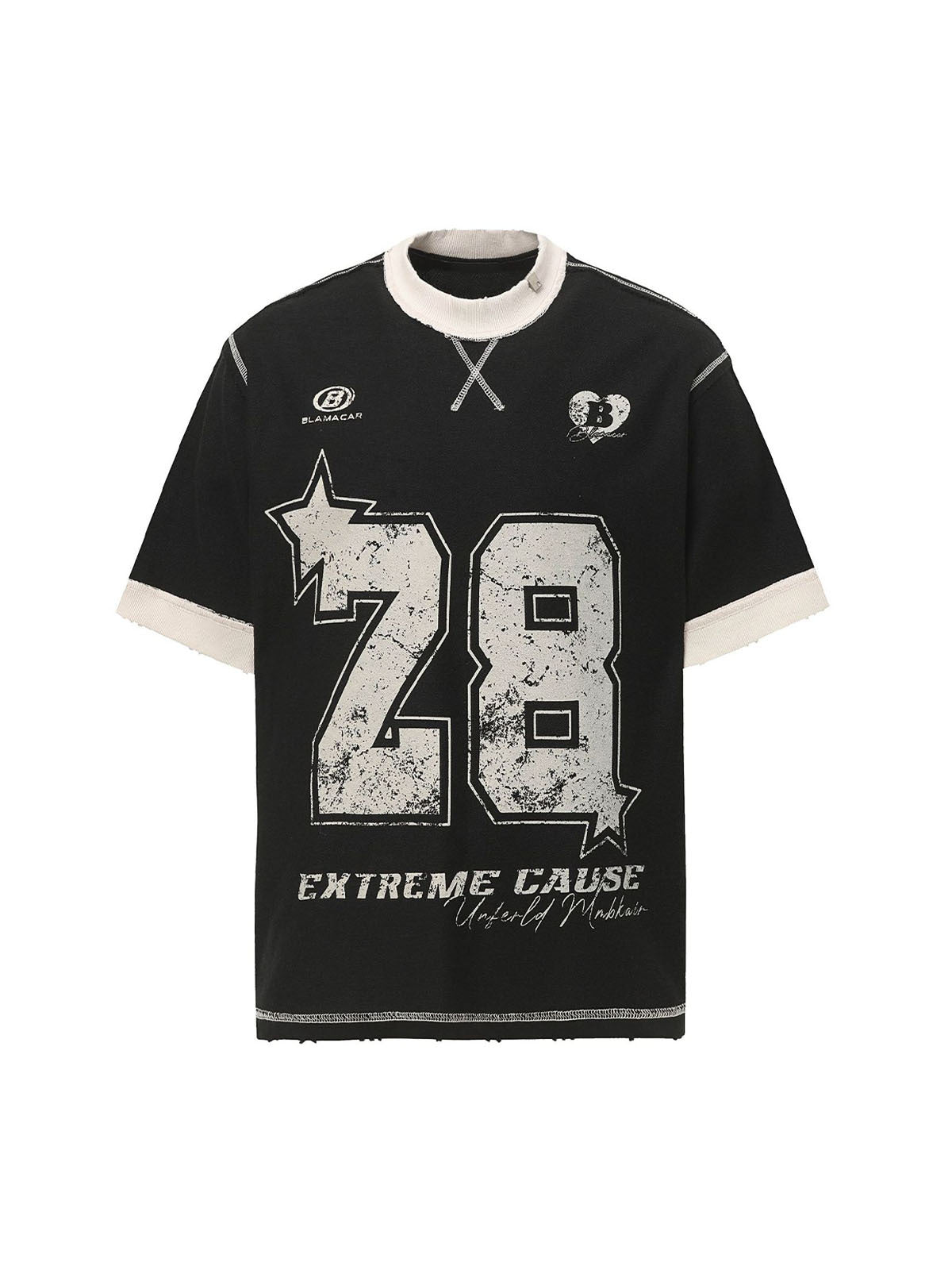 PrimeMasc Distressed Graphic T-Shirt for Men – Casual and Sporty Streetwear Tee for Spring and Summer