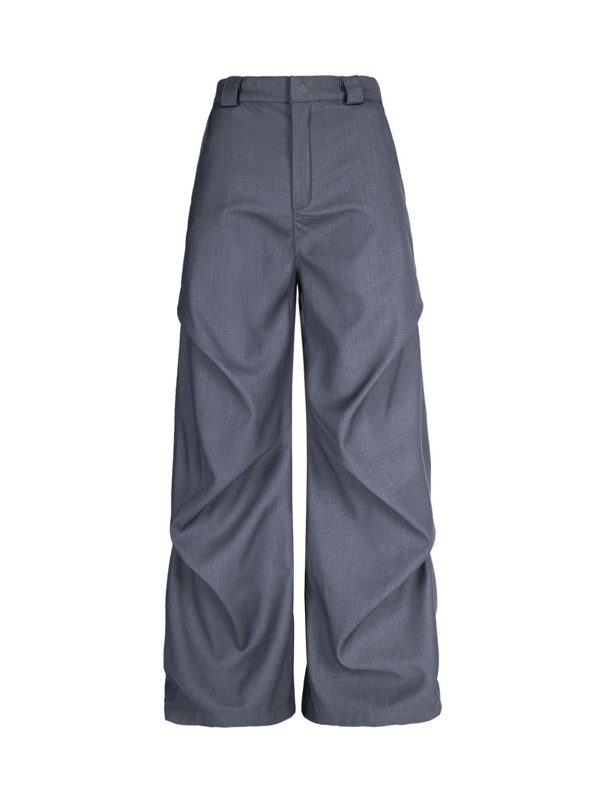 Men’s Wide-Leg Trousers, High Waist Cotton Blend Pants with Pleated Front and Pockets – All-Season Wear