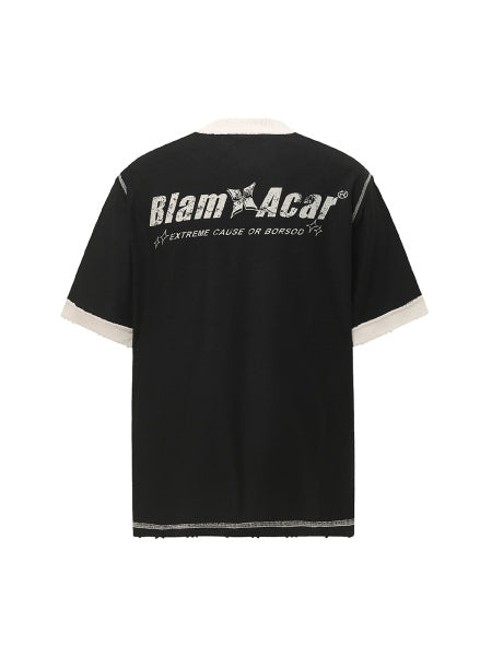 PrimeMasc Distressed Graphic T-Shirt for Men – Casual and Sporty Streetwear Tee for Spring and Summer