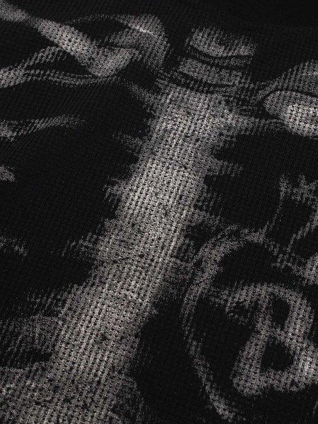 PrimeMasc Skeleton Print Long Sleeve T-Shirt for Men – Edgy Streetwear Tee for Fall and Winter