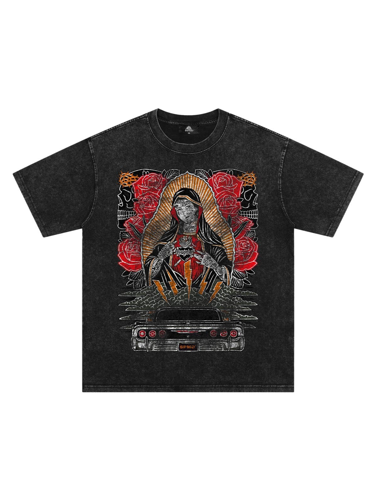 PrimeMasc Vintage-Inspired Graphic T-Shirt with Car Illustration – Casual Cotton Streetwear Tee for Spring and Summer