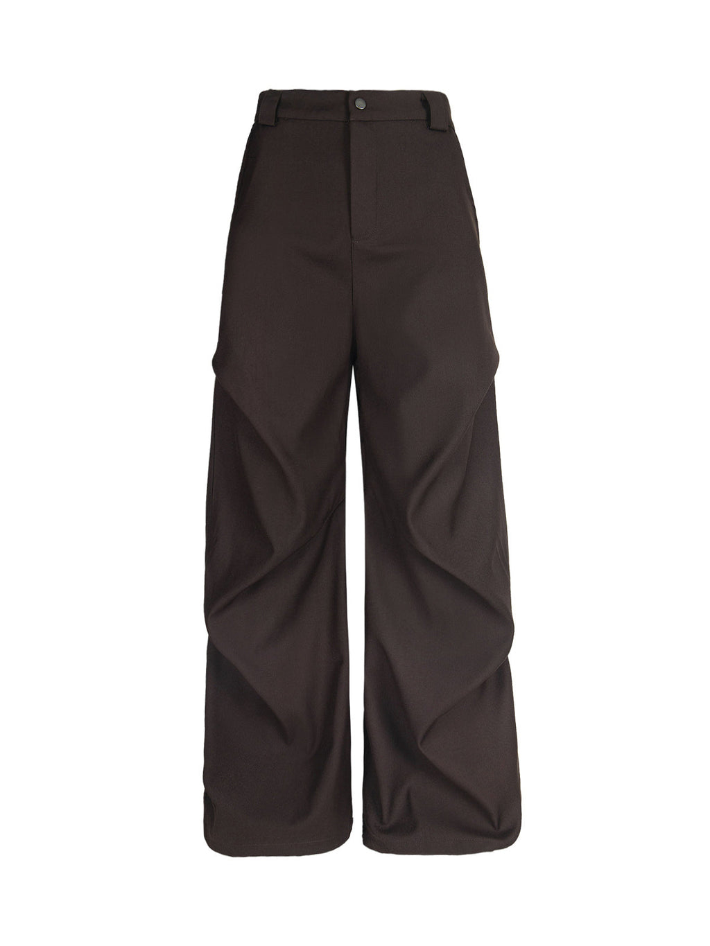 Men’s Wide-Leg Trousers, High Waist Cotton Blend Pants with Pleated Front and Pockets – All-Season Wear