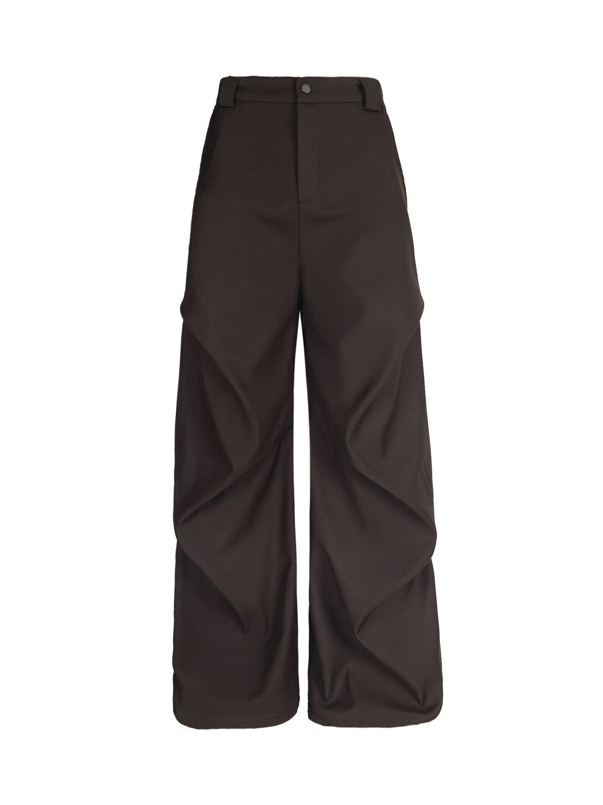Men’s Wide-Leg Trousers, High Waist Cotton Blend Pants with Pleated Front and Pockets – All-Season Wear