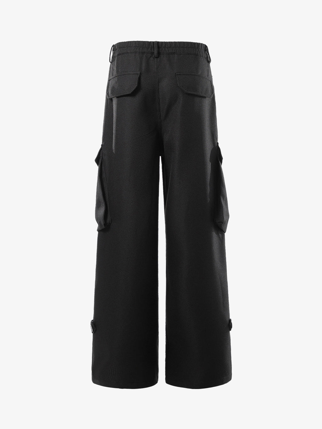 PrimeMasc High-Waisted Black Trousers with Crystal Embellishments – Sleek Casual and Office Wear for Fall and Winter