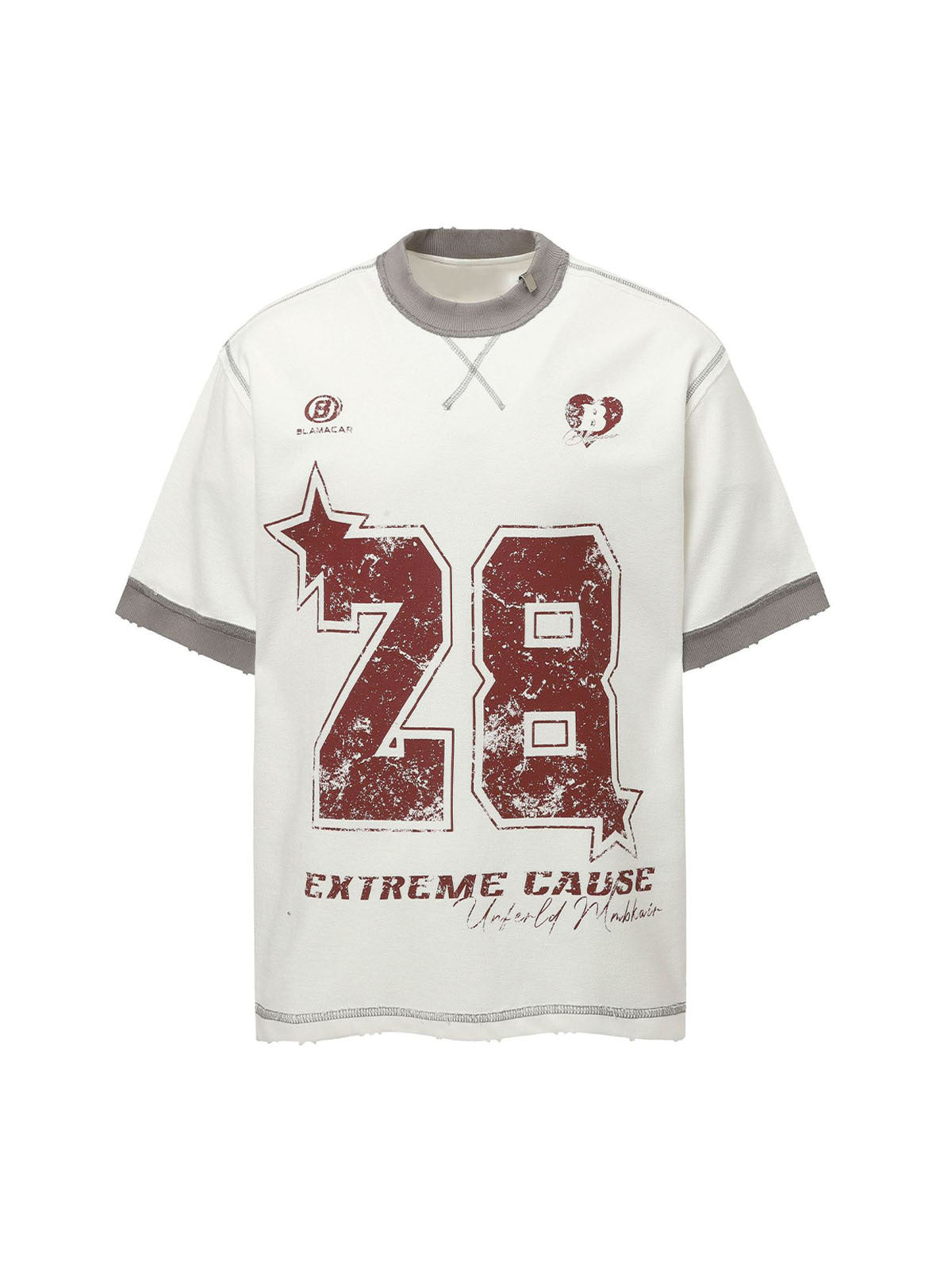 PrimeMasc Distressed Graphic T-Shirt for Men – Casual and Sporty Streetwear Tee for Spring and Summer