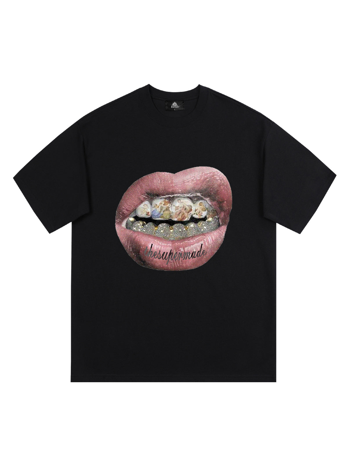 PrimeMasc Artistic Lips Graphic T-Shirt – Fashionable Cotton Short-Sleeve Tee for Everyday Wear