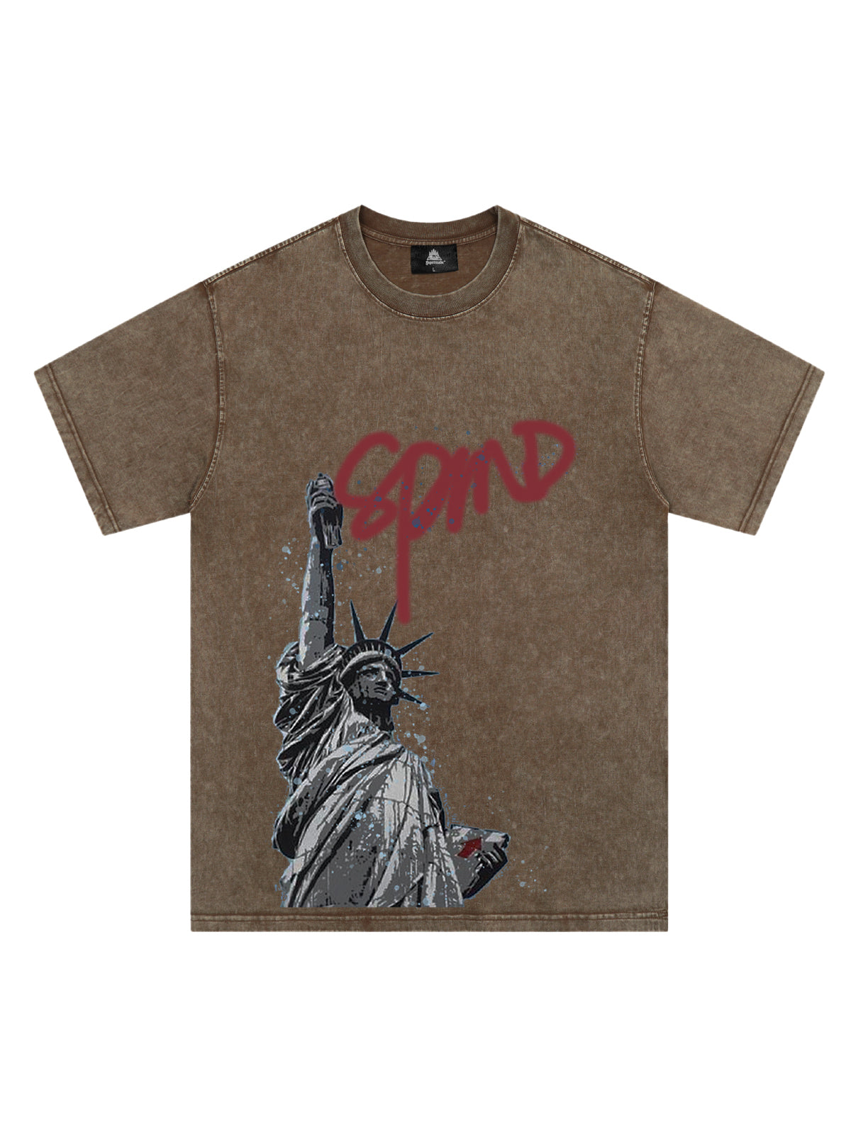 PrimeMasc Statue of Liberty Graphic T-Shirt for Men – Casual Streetwear Tee for Spring and Summer