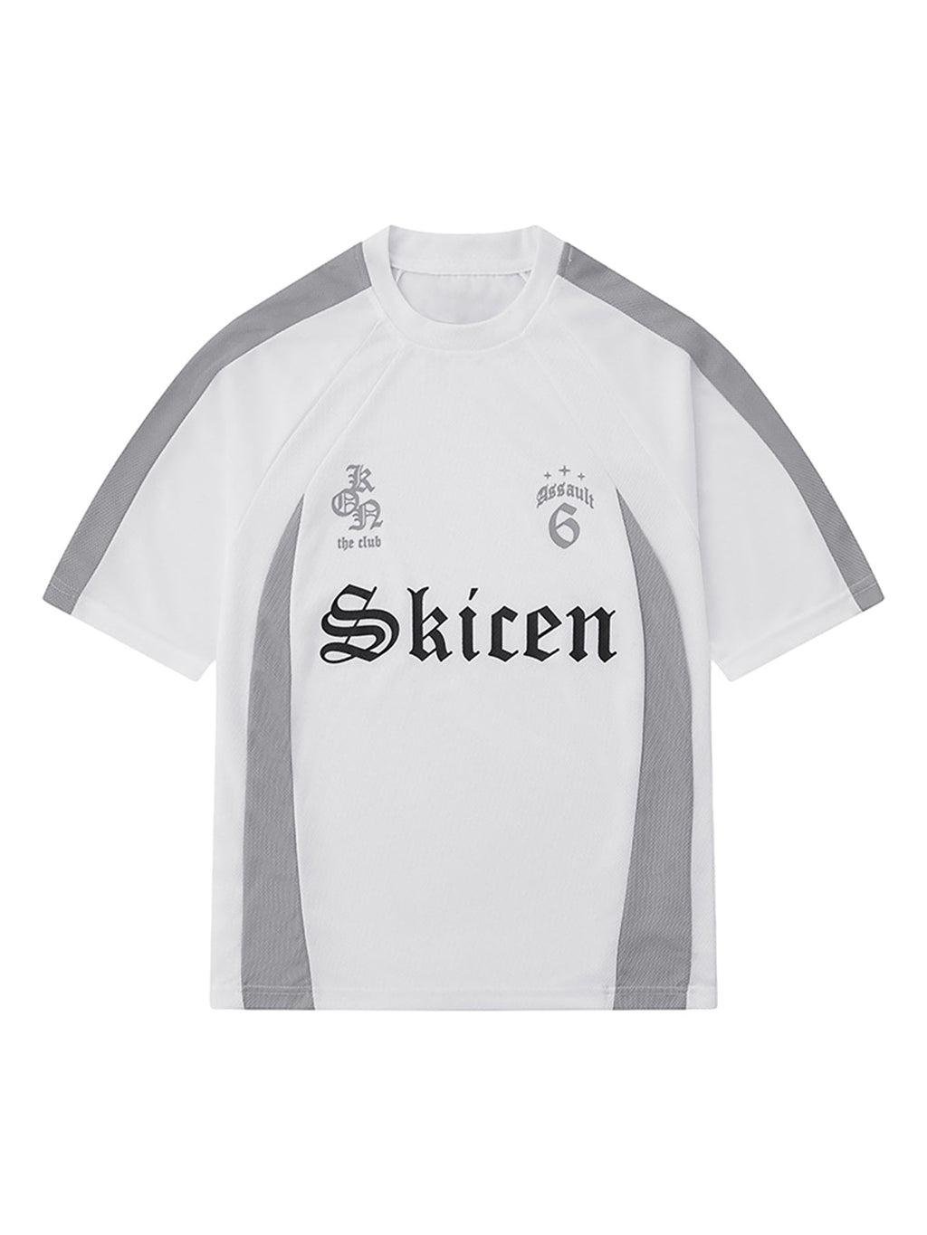 PrimeMasc Gothic Font Jersey Street T-Shirt – Casual Color Block Tee for Men and Women