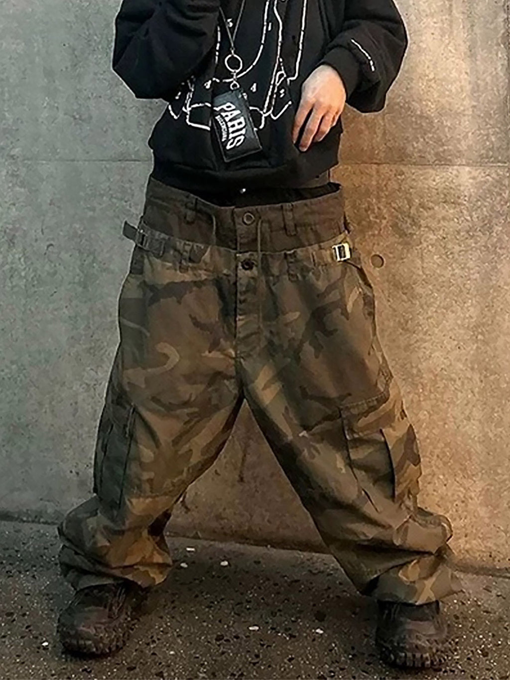 Men’s Camouflage Cargo Pants with Adjustable Waist and Multi-Pocket Design – Outdoor and Casual Wear