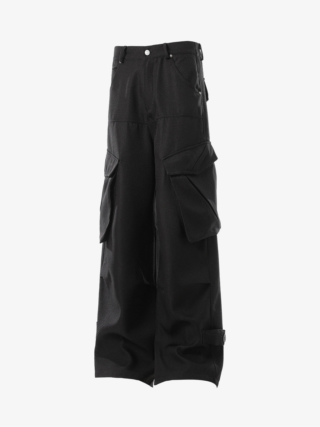 PrimeMasc High-Waisted Black Trousers with Crystal Embellishments – Sleek Casual and Office Wear for Fall and Winter