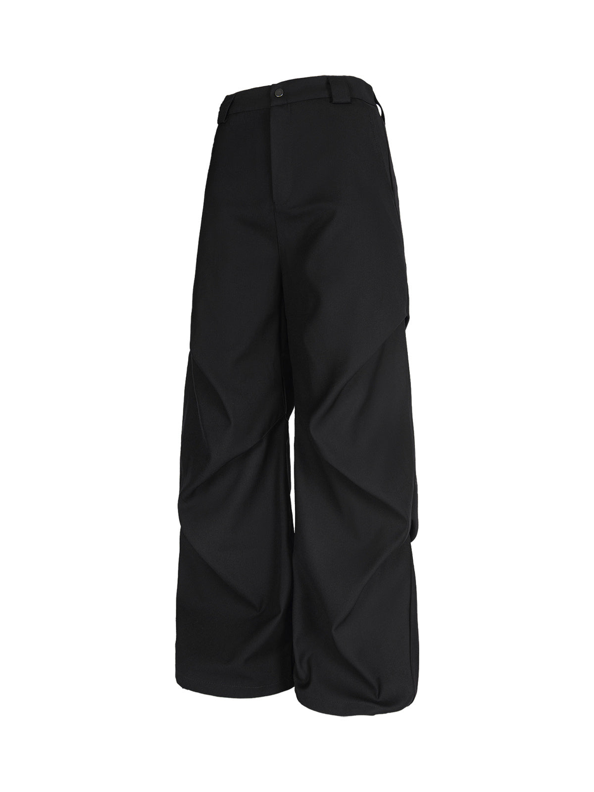 Men’s Wide-Leg Trousers, High Waist Cotton Blend Pants with Pleated Front and Pockets – All-Season Wear