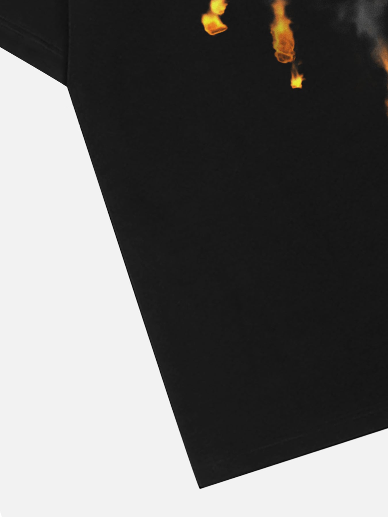 PrimeMasc Black T-Shirt with Flame Graphic Print – Casual Cotton Short Sleeve Tee for Men and Women