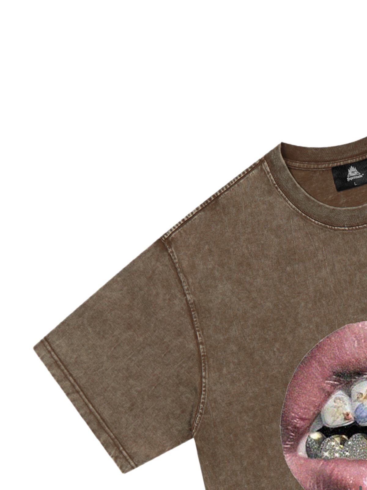 PrimeMasc Artistic Lips Graphic T-Shirt – Fashionable Cotton Short-Sleeve Tee for Everyday Wear