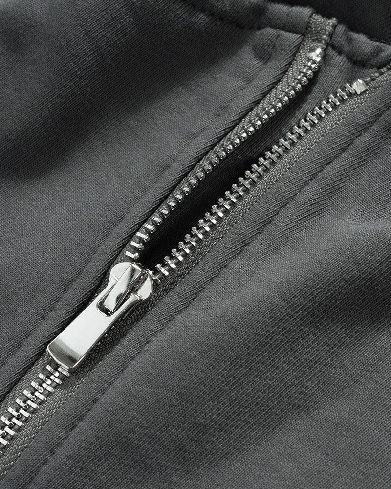 PrimeMasc Premium Black Zipper Jacket with Side Pockets – Sleek Urban Style for Men and Women