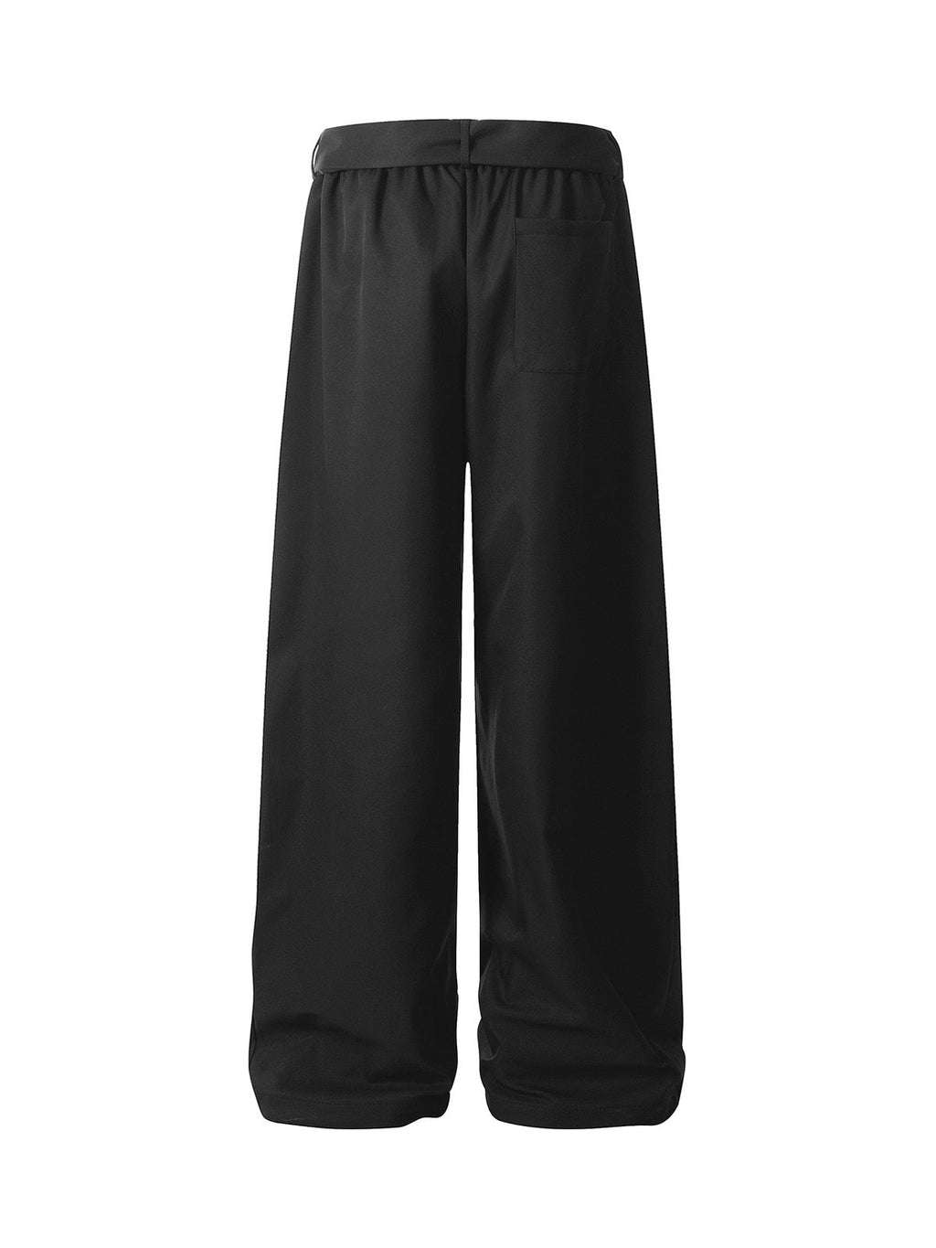 Men’s Wide-Leg Trousers with Wrap Belt and Button Closure – Casual and Office Wear for Spring and Autumn