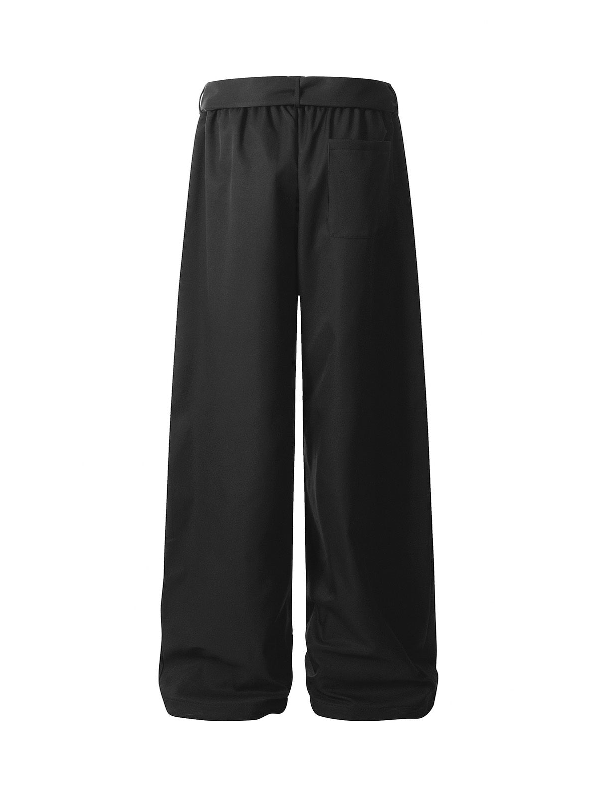 Men’s Wide-Leg Trousers with Wrap Belt and Button Closure – Casual and Office Wear for Spring and Autumn