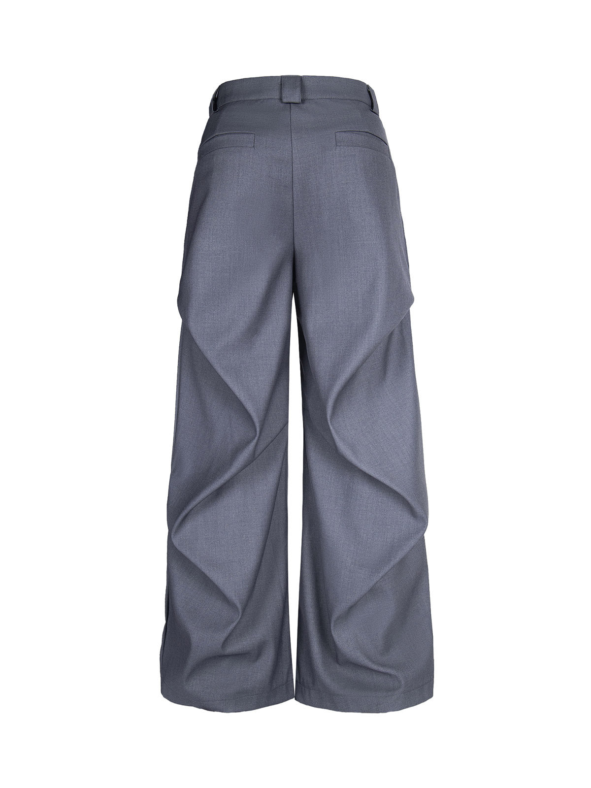 Men’s Wide-Leg Trousers, High Waist Cotton Blend Pants with Pleated Front and Pockets – All-Season Wear