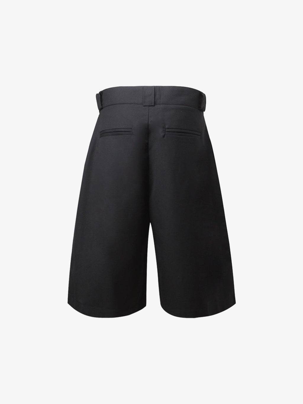 Men’s Black Wide-Leg Shorts with Tassel Detail, Asymmetric Hem – Casual Streetwear for Spring and Summer