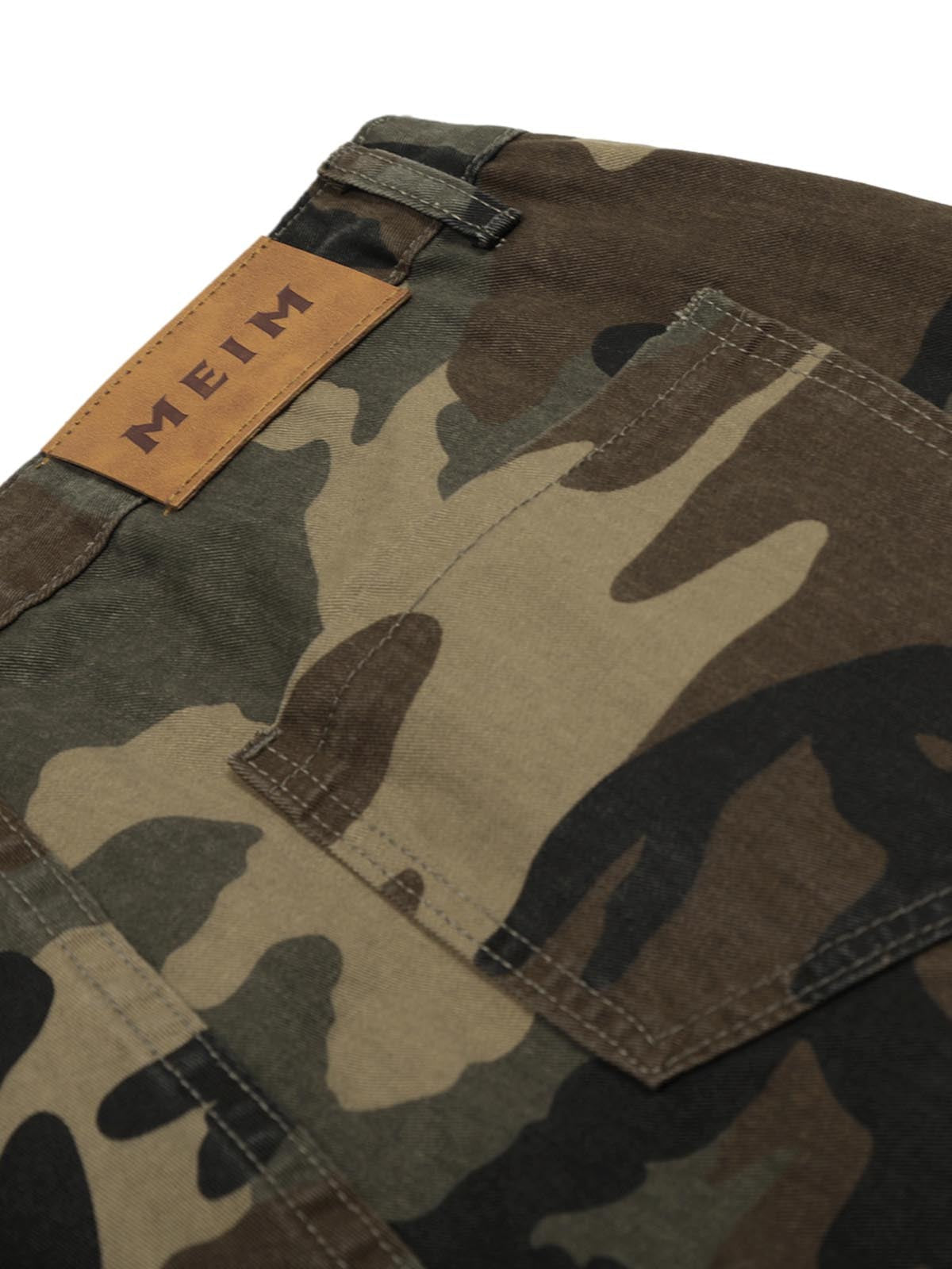 Unisex Camouflage Cargo Culottes with Side Pockets – Casual Outdoor Pants for Spring and Summer