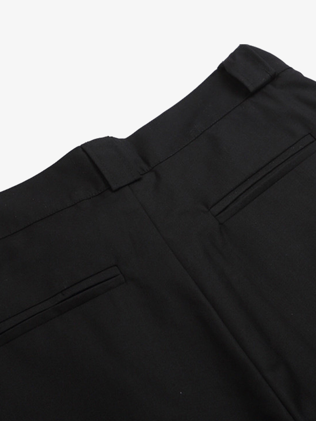 Men’s Black Wide-Leg Shorts with Tassel Detail, Asymmetric Hem – Casual Streetwear for Spring and Summer