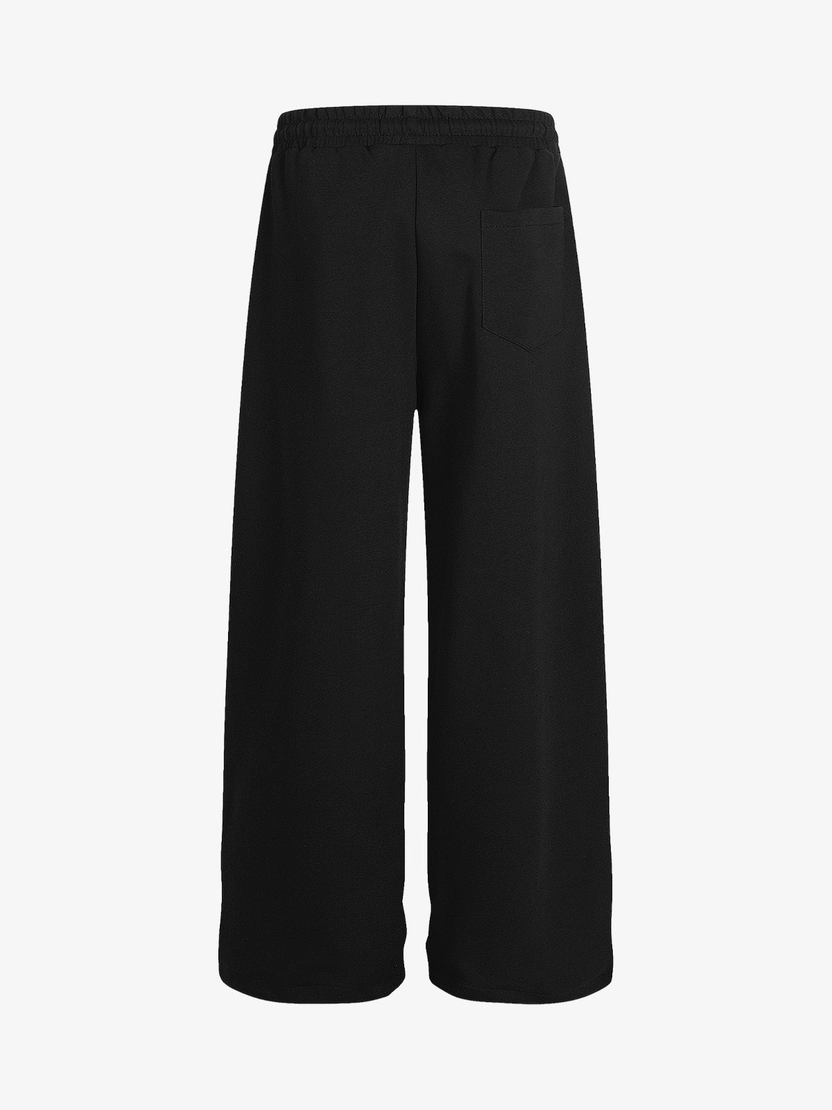 PrimeMasc Men’s Wide-Leg Lounge Pants with Embroidered Detailing, Elastic Waistband – Casual Wear for Spring, Fall, Winter