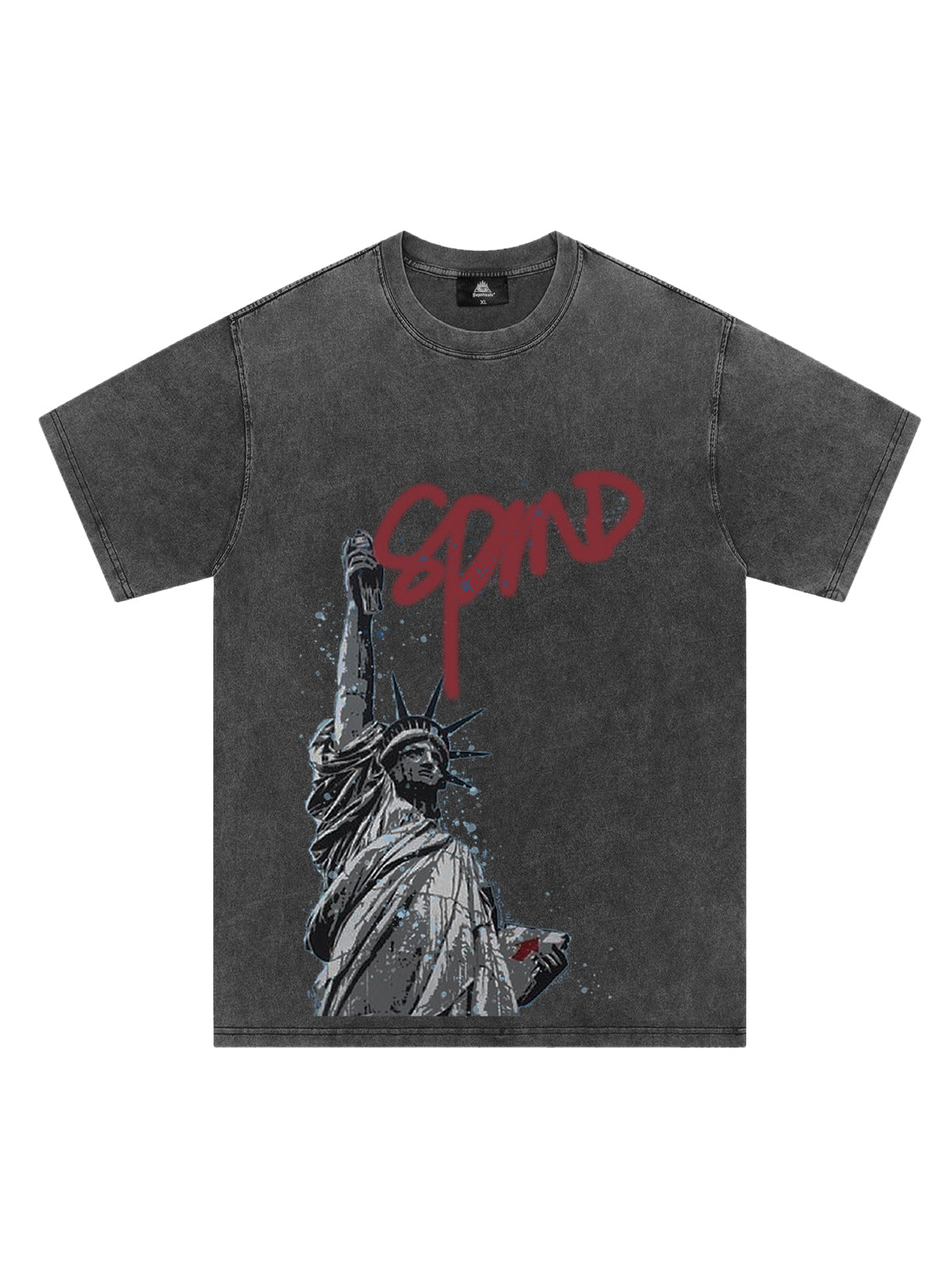 PrimeMasc Statue of Liberty Graphic T-Shirt for Men – Casual Streetwear Tee for Spring and Summer