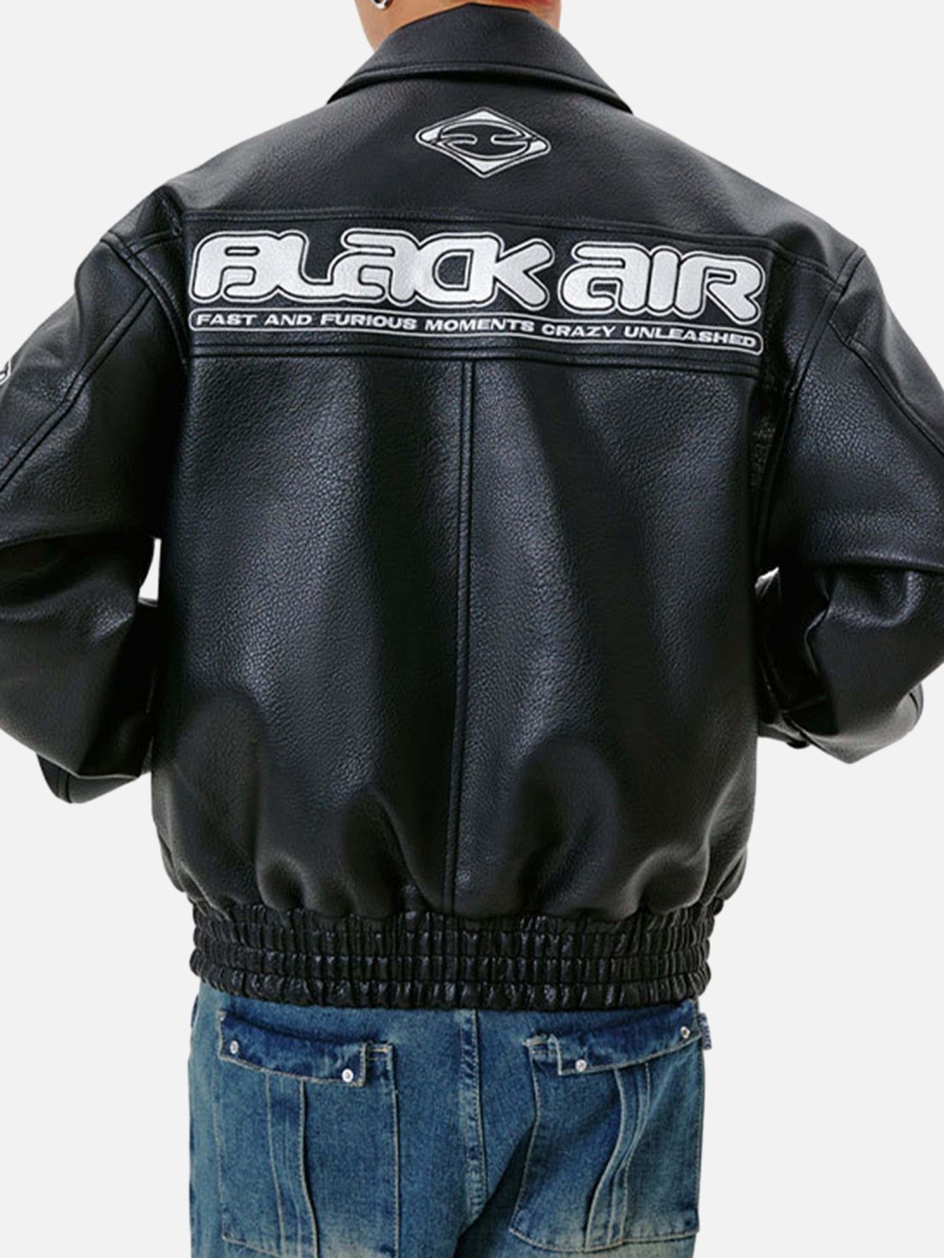 PrimeMasc Reflective Bomber Jacket with Star Graphic Print – Lightweight Satin Streetwear Jacket for Men and Women