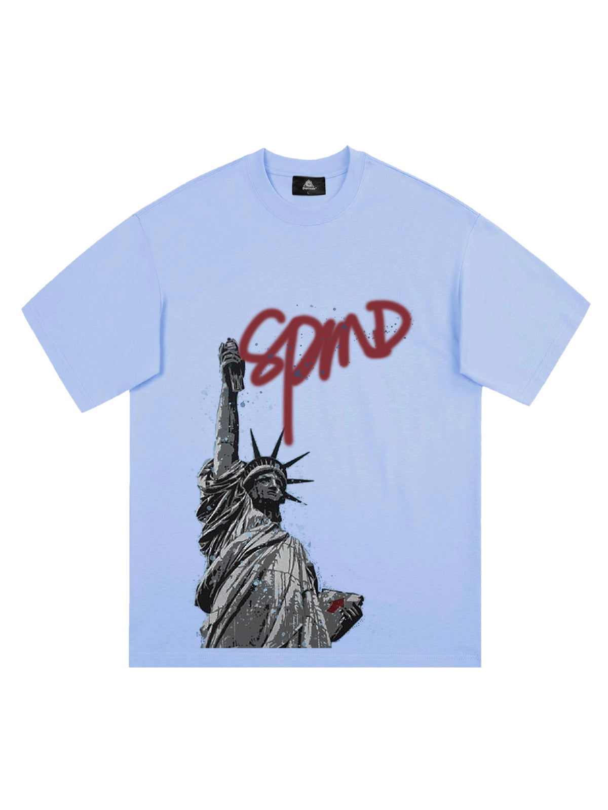 PrimeMasc Statue of Liberty Graphic T-Shirt for Men – Casual Streetwear Tee for Spring and Summer