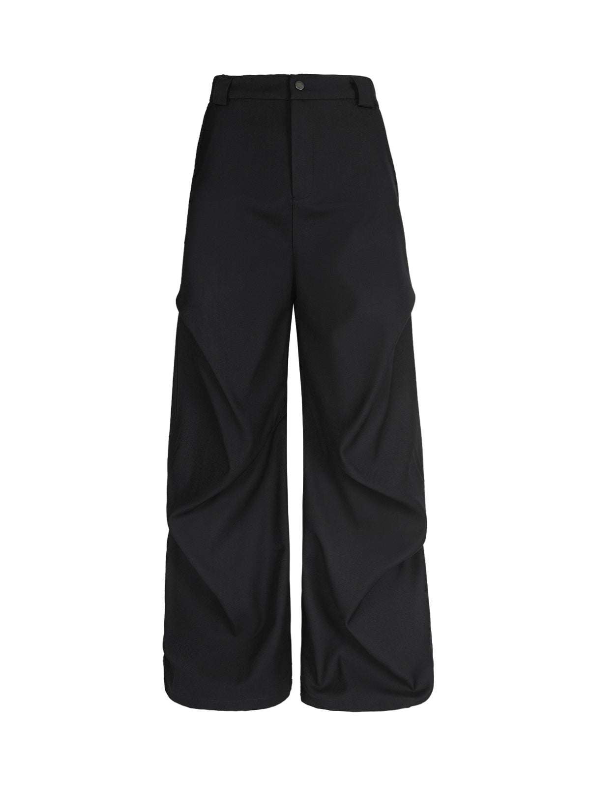 Men’s Wide-Leg Trousers, High Waist Cotton Blend Pants with Pleated Front and Pockets – All-Season Wear