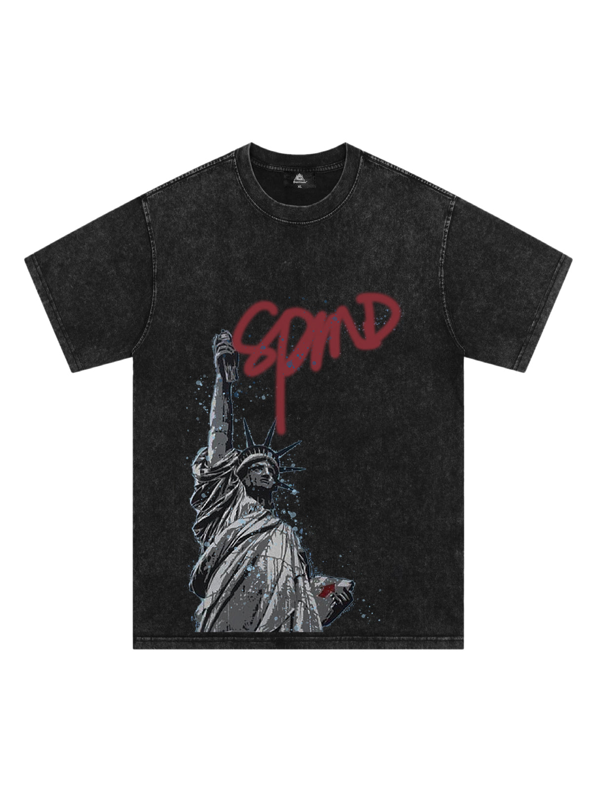 PrimeMasc Statue of Liberty Graphic T-Shirt for Men – Casual Streetwear Tee for Spring and Summer