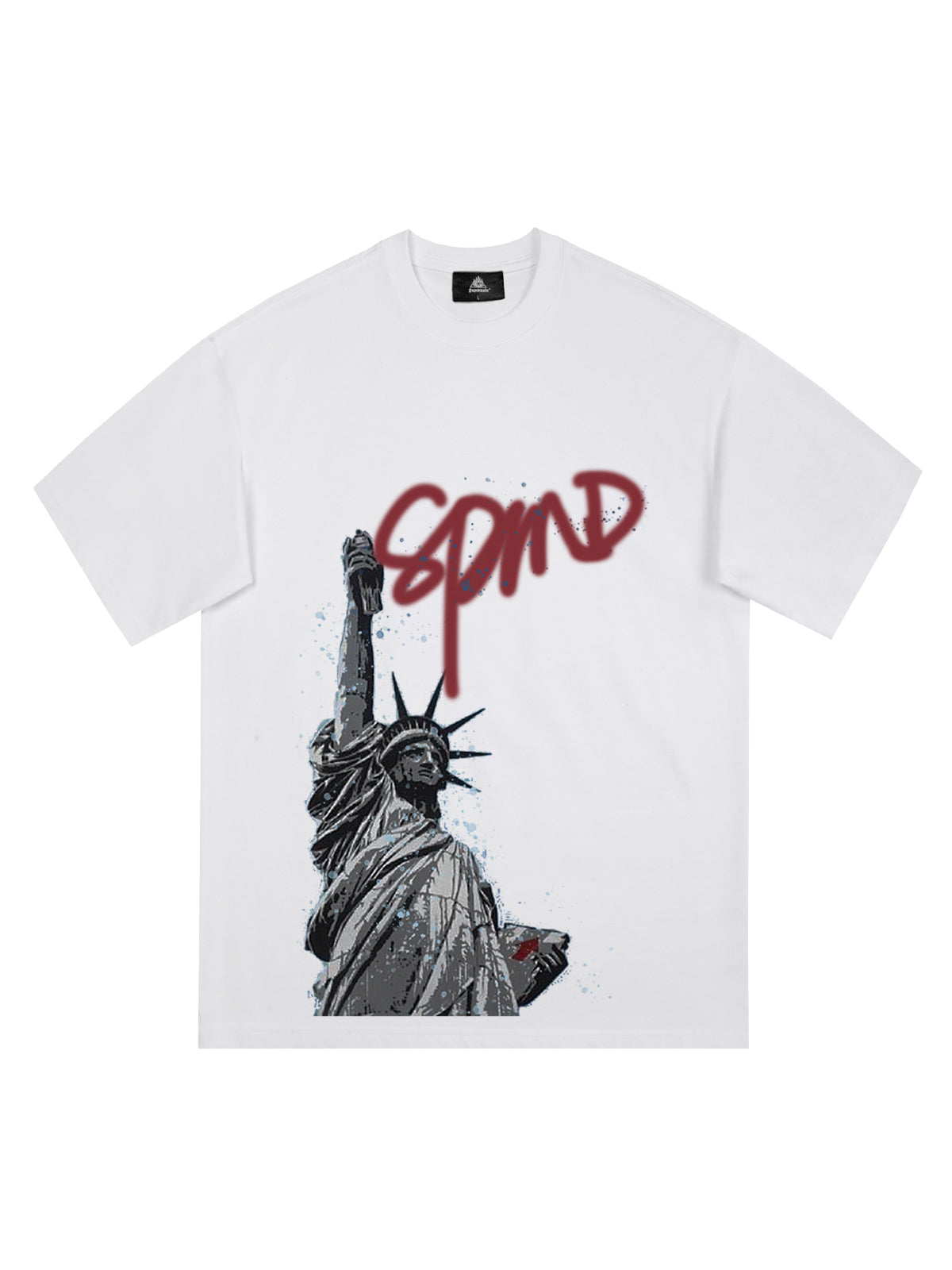 PrimeMasc Statue of Liberty Graphic T-Shirt for Men – Casual Streetwear Tee for Spring and Summer