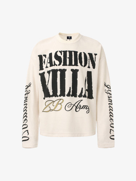 PrimeMasc Graphic Print Long Sleeve Top – Casual Streetwear Tee for Fall and Spring