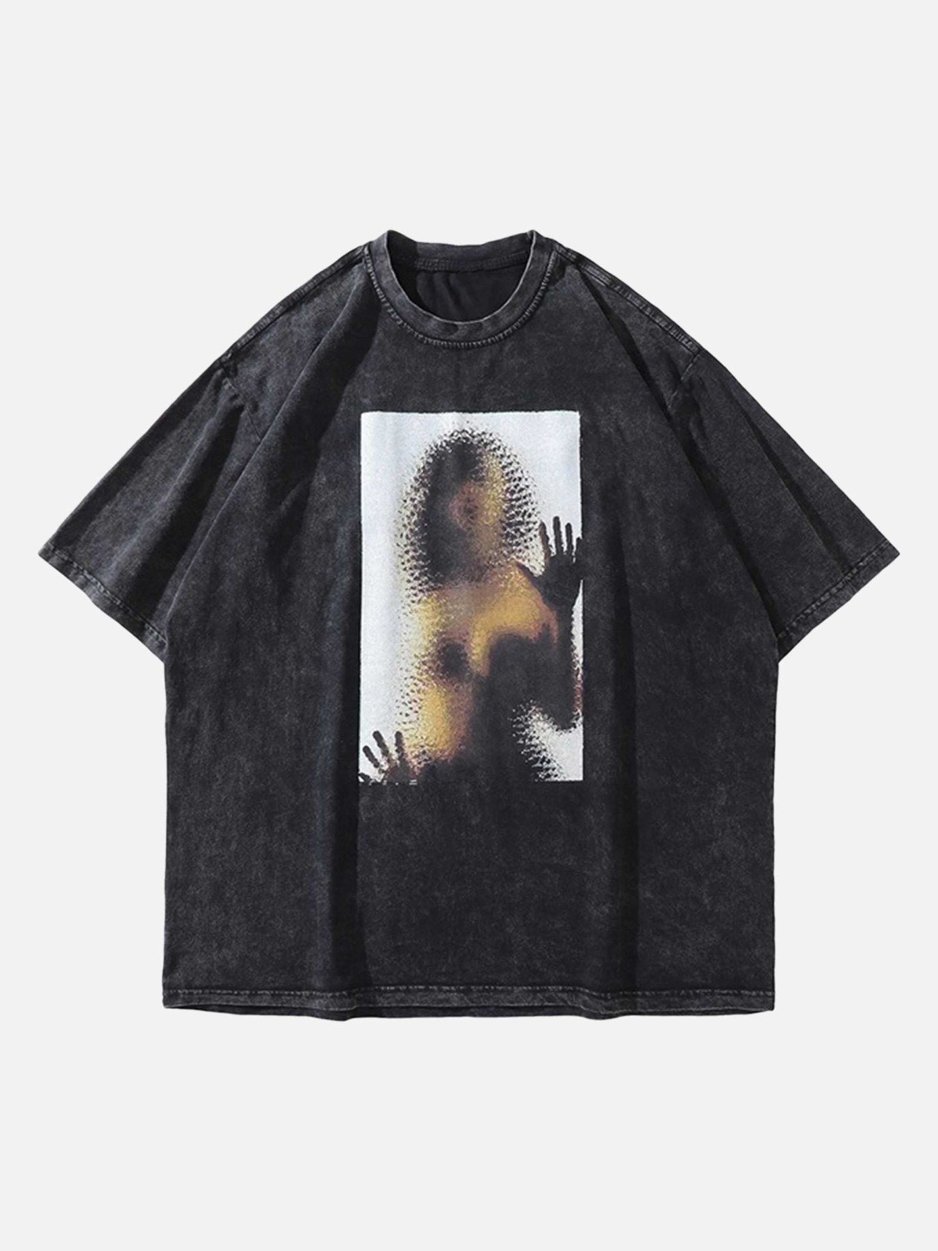 PrimeMasc Oversized Graphic T-Shirt – Casual Abstract Art Cotton Tee for Spring and Summer