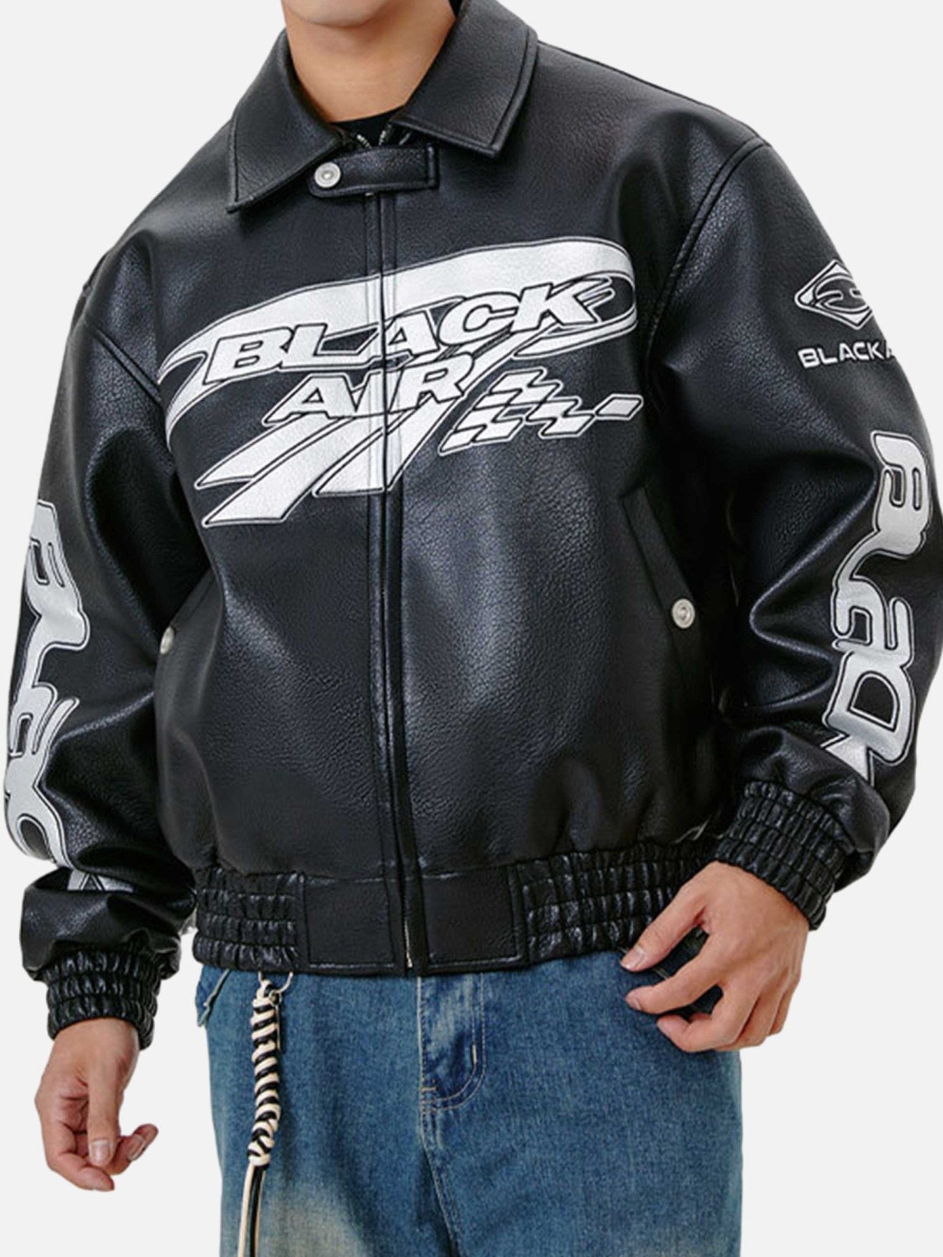 PrimeMasc Reflective Bomber Jacket with Star Graphic Print – Lightweight Satin Streetwear Jacket for Men and Women