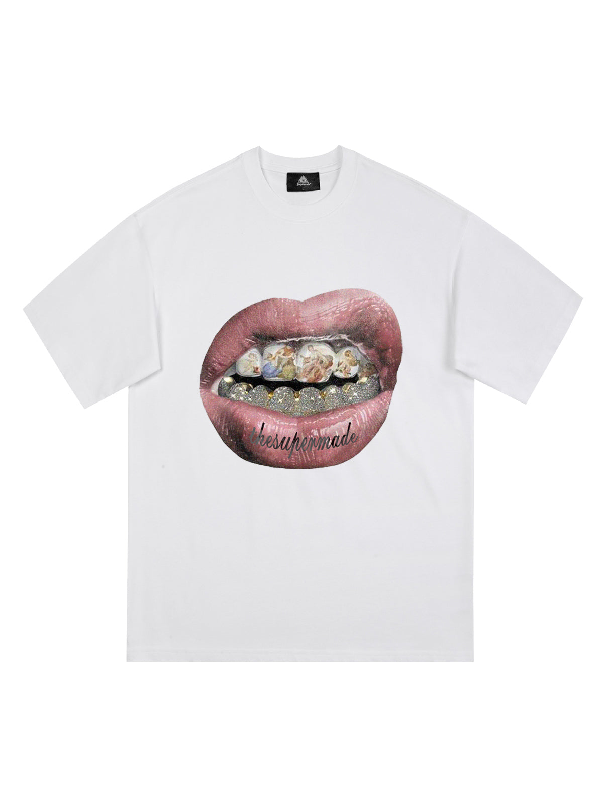 PrimeMasc Artistic Lips Graphic T-Shirt – Fashionable Cotton Short-Sleeve Tee for Everyday Wear