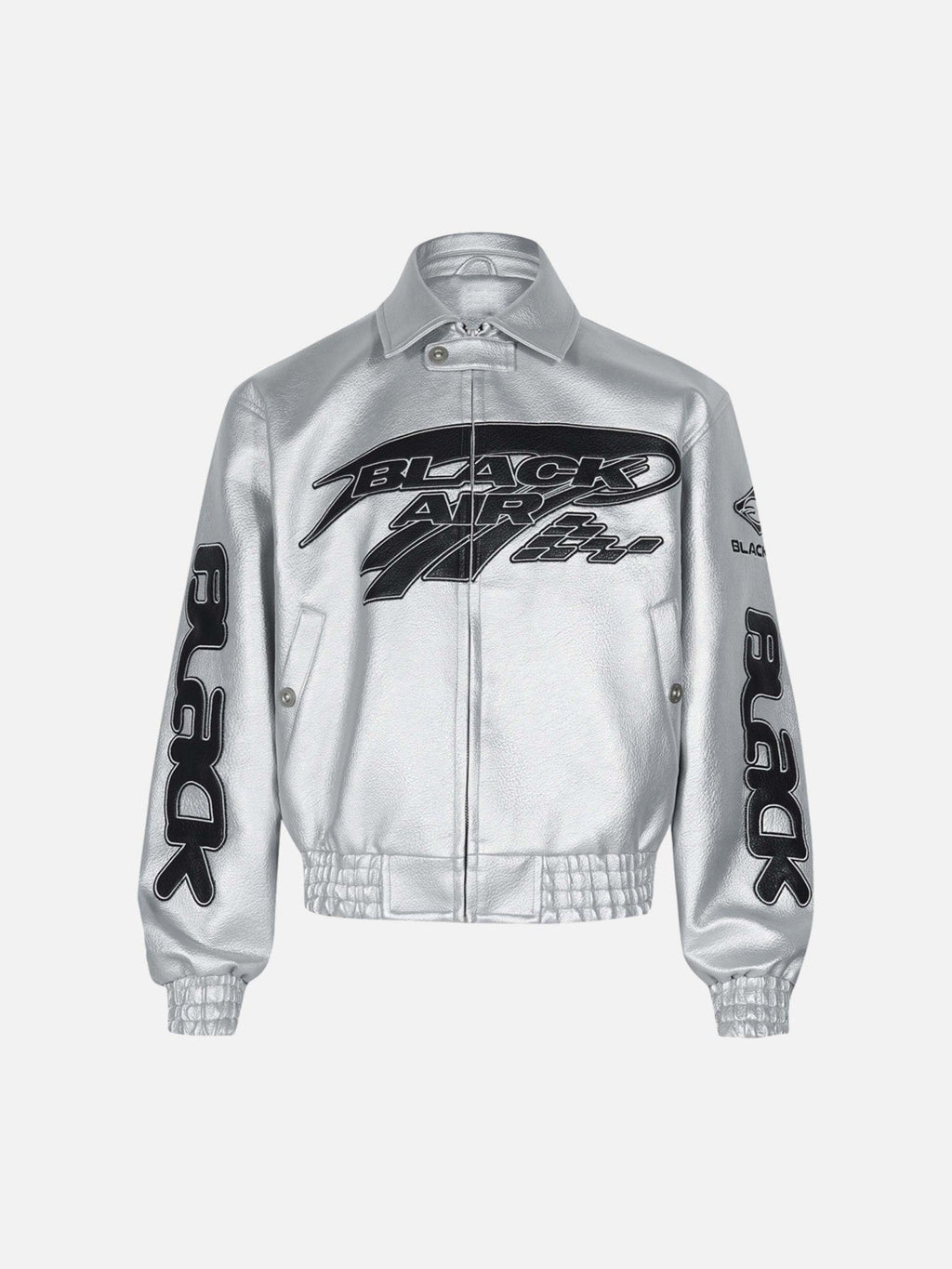 PrimeMasc Reflective Bomber Jacket with Star Graphic Print – Lightweight Satin Streetwear Jacket for Men and Women