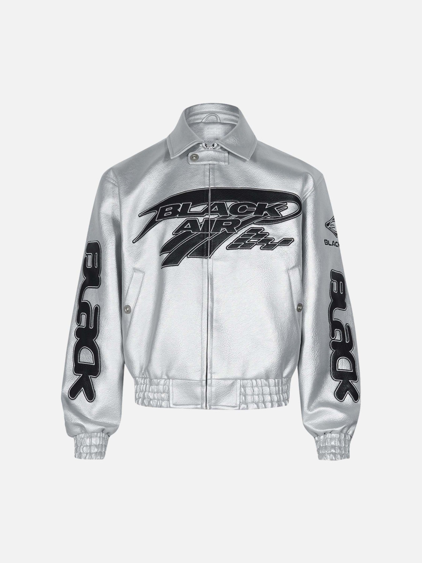 PrimeMasc Reflective Bomber Jacket with Star Graphic Print – Lightweight Satin Streetwear Jacket for Men and Women
