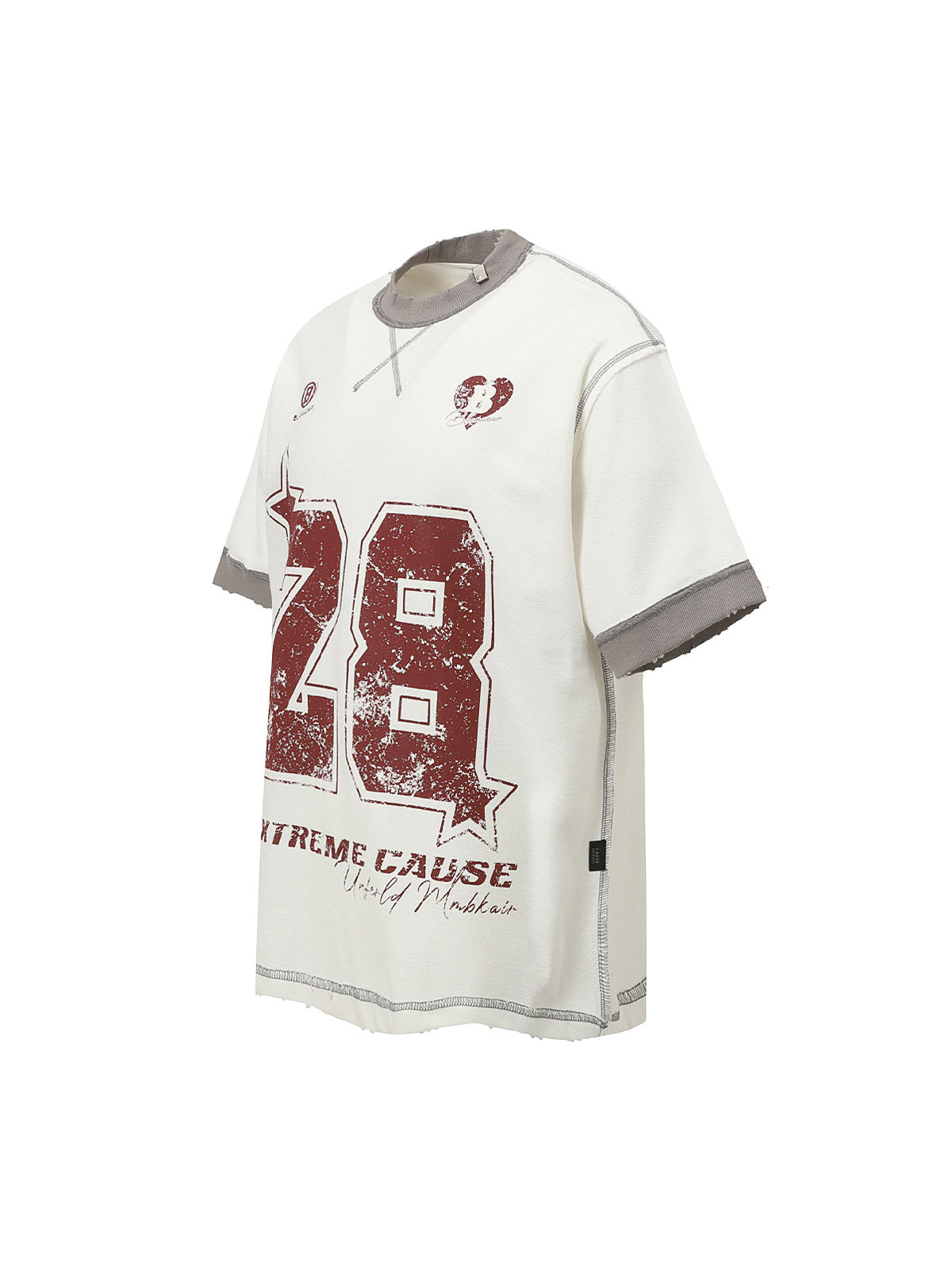PrimeMasc Distressed Graphic T-Shirt for Men – Casual and Sporty Streetwear Tee for Spring and Summer